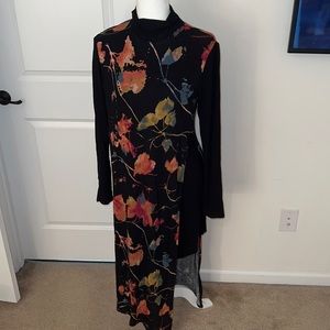 BCBG Maxazria turtleneck dress with side slit